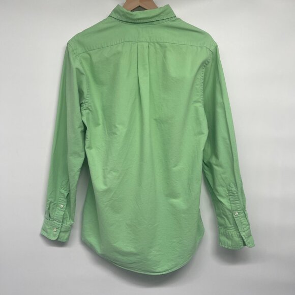 Ralph Lauren Polo Custom Fit Green Orange Pony Long Sleeve Button Down Shirt - Picture 2 of 6